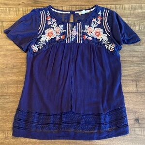 Altard State Top lacy floral embroidered small